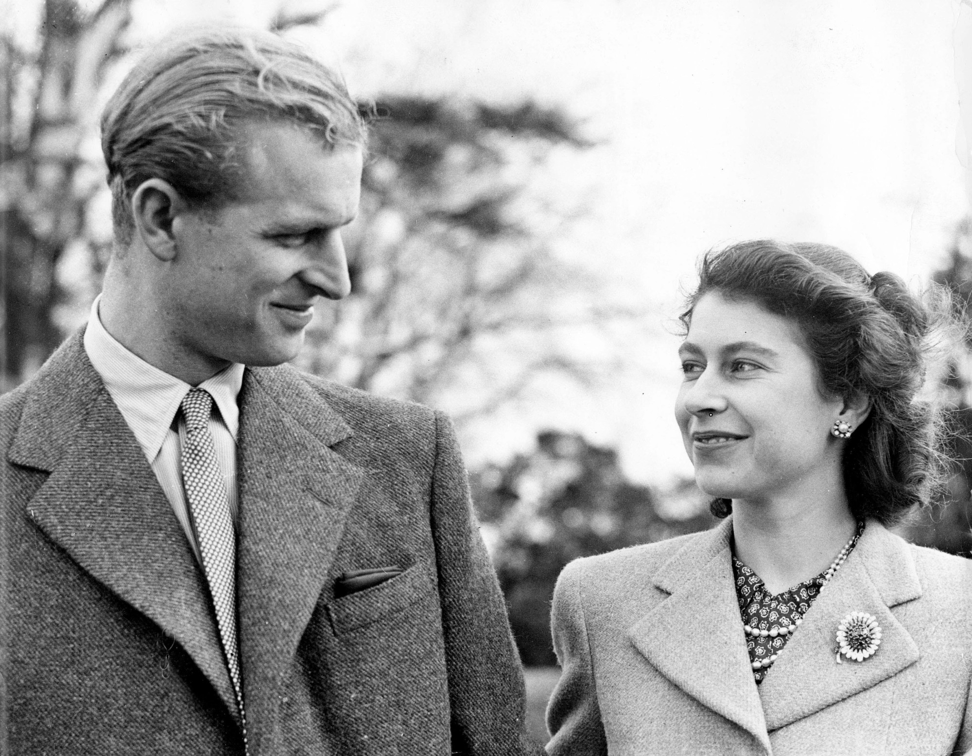 Young Prince Philip and Queen Elizabeth II