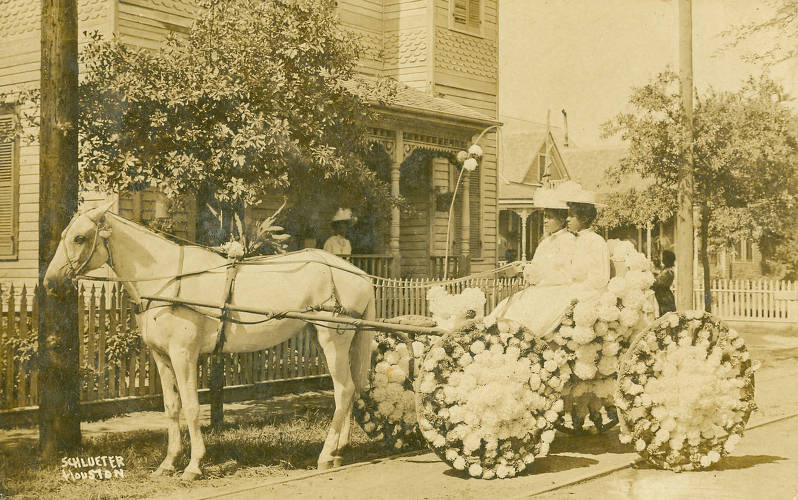Martha Yates Jones and Pinkie Yates in a Juneteenth Buggy