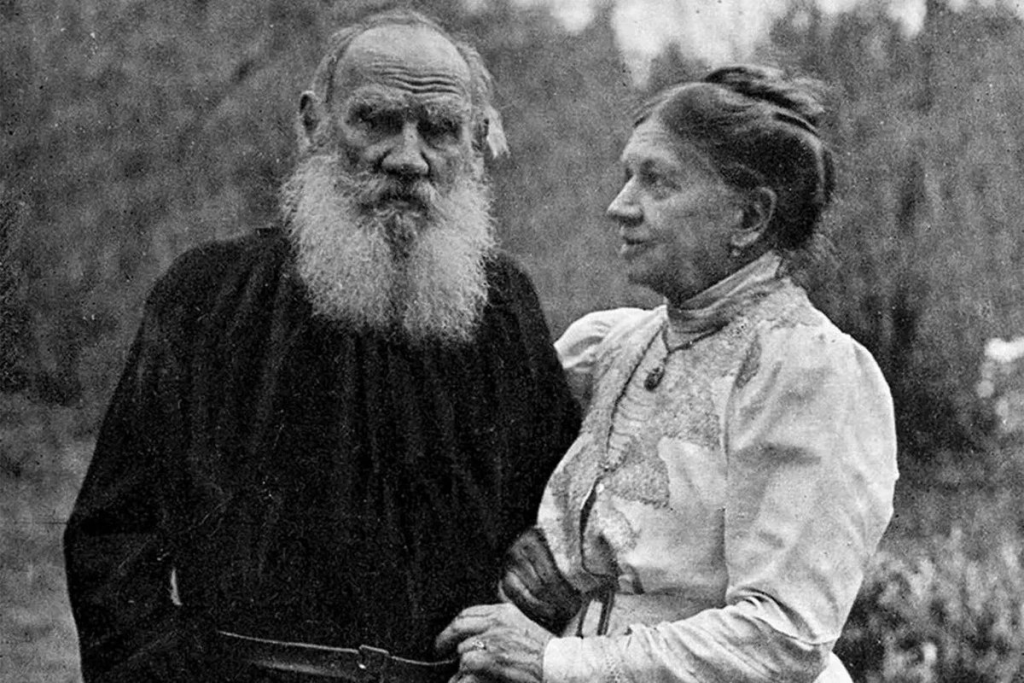 Lev Tolstoy and his wife Sofia Andreevna Tolstaya