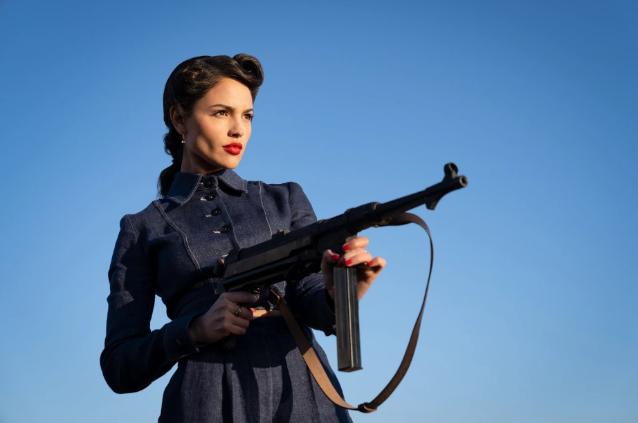 Eiza Gonzalez as Margot Steele in The Ministry of Ungentlemanly Warfare